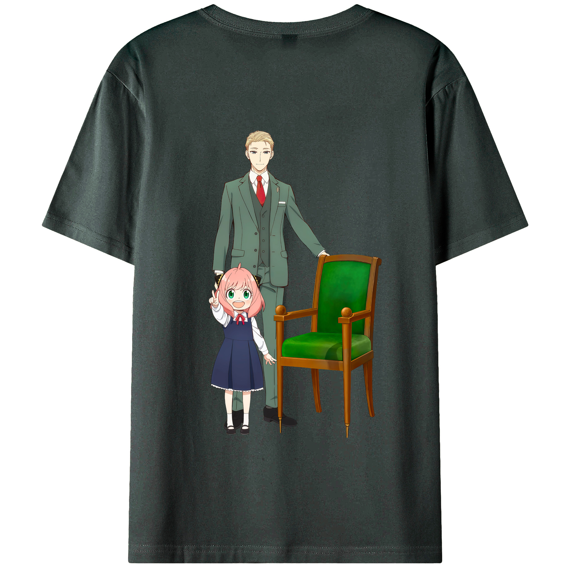 （画像用） SPY×FAMILY间谍家家酒 綿100％ メンズ半袖Tシャツ（バックプリント） 通気性